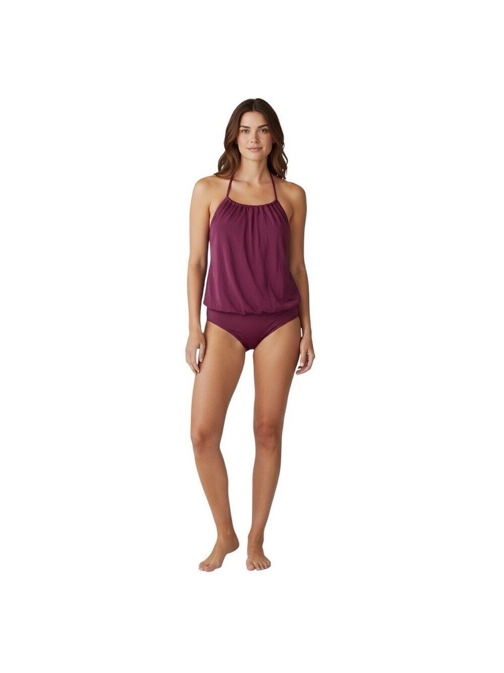J.Crew Women’s Size 0 Maroon One-Piece Halter Swimsuit